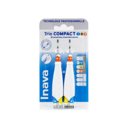 Inava Trio Compact brossettes interdentaires 0,8mm/1mm/1,2mm - 2 brossettes