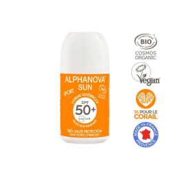 Alphanova sun Roll-on solaire BIO très haute protection SPF50+ - 50g