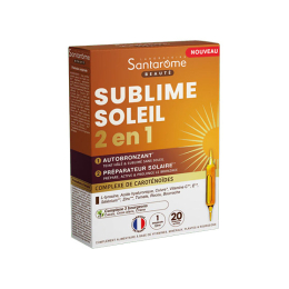 Sublime Soleil 2 en 1 Auto-bronzant et Préparateur - 20 ampoules