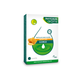 Phytosun aroms Pastilles sans sucres gorge Miel - 24 pastilles