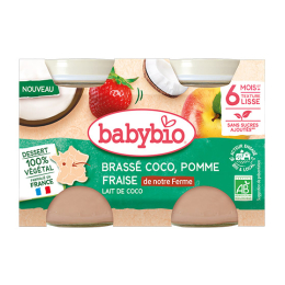 Petits Pots Brassés Coco, Pomme, Fraise - 2x130g