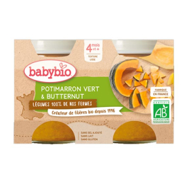 Babybio Pot Légumes Potimarron vert et butternut - 2x130g
