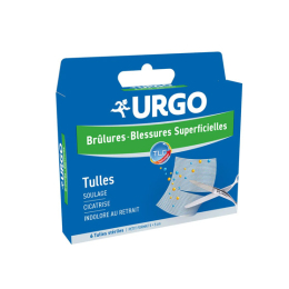 Brûlures Blessures Superficielles Tulles Stériles - 6 bandes de 5x5cm