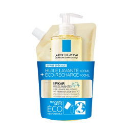 La Roche-Posay Lipikar AP+ Huile lavante relipidante anti-irritations - 400ml + son eco-recharge - 400ml