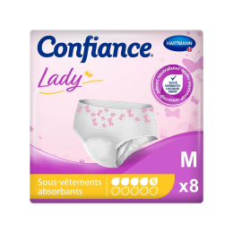 Confiance Lady Culottes Absorbantes 5 Gouttes Taille M - 8 pièces