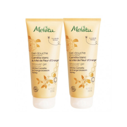 Melvita Gel douche camélia et miel d'oranger BIO sans sulfate - Lot de 2x200ml