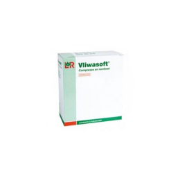 Vliwasoft Compresses souples non tissées - 7.5x7.5cm - 100 compresses