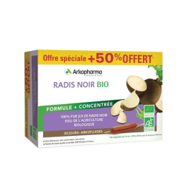 Arkopharma Arkofluides Radis Noir BIO - 20 ampoules + 10 ampoules OFFERTES