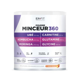 EAFIT Minceur 360 complément alimentaire en poudre Ubé Kombucha goût pêche