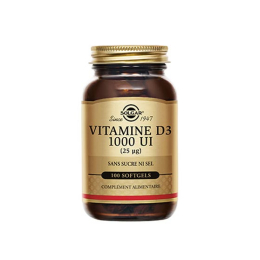 Solgar Vitamine D3 1000UI - 100 gélules