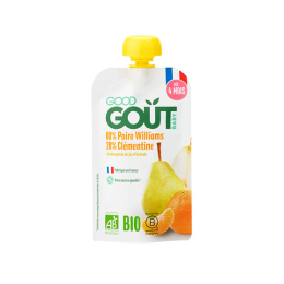 Good Goût Gourde de Fruits BIO Poire Clémentine - 120 g