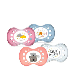 Sucettes silicone 2ème âge - 2 sucettes