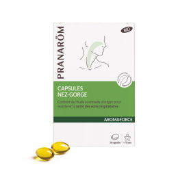 Pranarôm Aromaforce Capsules Nez-Gorge BIO - 30 capsules