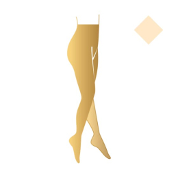 Smartleg Transparent Collant de compression pieds fermés Classe 2 Délicate - Taille 2 long