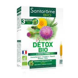 Santarome detox bio aux 5 émonctoires - 20 ampoules