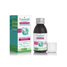 Puressentiel Circulation Solution buvable jambes lourdes goût fruits rouges - 125ml