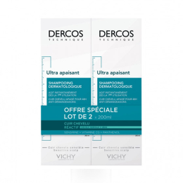 Vichy Dercos technique Ultra apaisant shampooing dermatologique cheveux normaux à gras - 2x200ml