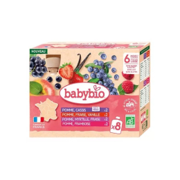 Gourdes Multi-Fruits Fruits Rouges Bio 6 mois et + - 8x90g