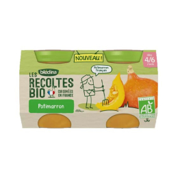 Blédina Les Récoltes BIO Petit Pot Potimarron - 2 x 130 g