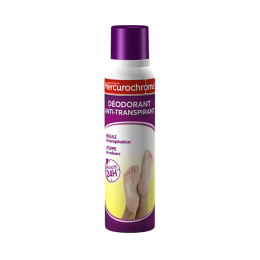 Mercurochrome déodorant anti-transpirant pour pieds - 150ml