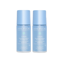 Déodorant Fraicheur Roll-On Anti-Traces Coton - 2x50ml