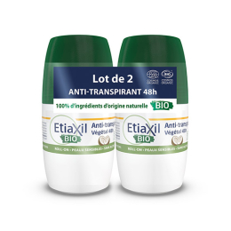 Etiaxil Anti-transpirant Végétal 48h BIO parfum thé vert - 2x50ml