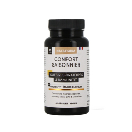Nat & Form Confort Saisonnier complément alimentaire quercétine et zinc - 60 gélules