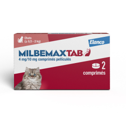 MilbemaxTab Petits chats et chatons de 0,5 à 2kg - 2 Comprimés
