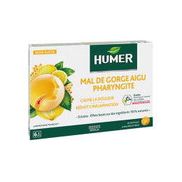 Pastilles mal de gorge aigu Pharyngite Miel / Citron - 20 Pastilles