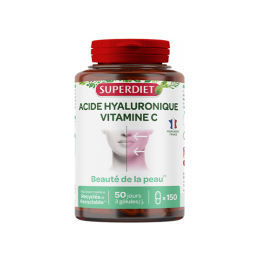 Superdiet Acide Hyaluronique et vitamine C - 150 gélules