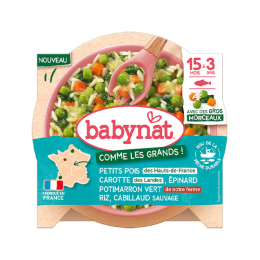 Plat Préparé Petits pois, Carottes, Epinards, Riz - 200g