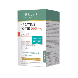 Biocyte Kératine Forte 900 mg Boost - 3 x 40 gélules