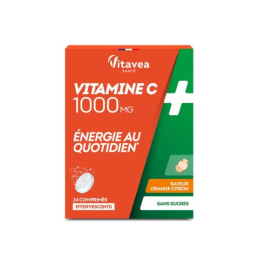 Vitamine C 1000mg Energie au Quotidien Saveur Orange Citron - 24 comprimés effervescents