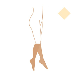 Varisma Zen Chaussettes de compression pieds fermés Classe 2 Crème - Taille 2 court