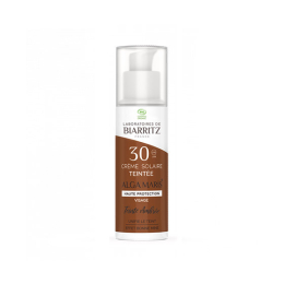 Laboratoires de Biarritz Alga Maris Crème Solaire Visage Teintée SPF30 BIO Teinte ambrée - 50ml
