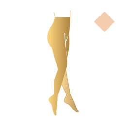 Smartleg Transparent Collant de compression pieds fermés Classe 2 Radieuse - Taille 2 long