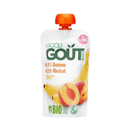 Good Goût Gourde de Fruits BIO Banane Abricot - 120g