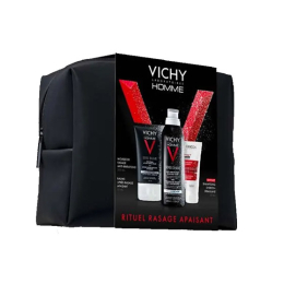 Coffret Homme Rasage Apaisant - Mousse à Raser + Baume Après-Rasage + Shampoing - 200+75+50ml