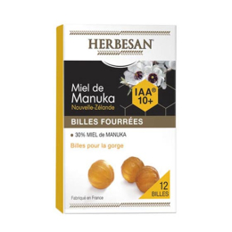 Herbesan Miel de Manuka Billes Fourrées IAA 10+ 12 Billes