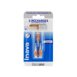 Inava Trio Compact/Flex Recharge Brossettes interdentaires 1,2mm - 3 brossettes
