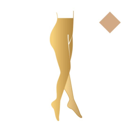 Smartleg Transparent Collant de compression pieds fermés Classe 2 Rayonnante - Taille 2+ court