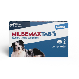MilbemaxTab Chiens de 5kg et plus - 2 comprimés