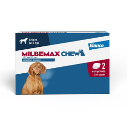 Milbemax Chew Chiens de 5kg et plus - 2 comprimés