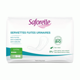 Saforelle Serviettes fuites urinaires Extra - 10 serviettes