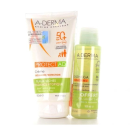A-Derma Protect AD Crème solaire SPF50+ - 150ml + Exomega Control Gel lavant OFFERT