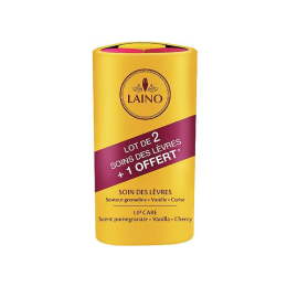 Laino Stick soin des Lèvres Lot de 2+1 OFFERT- 3x4g
