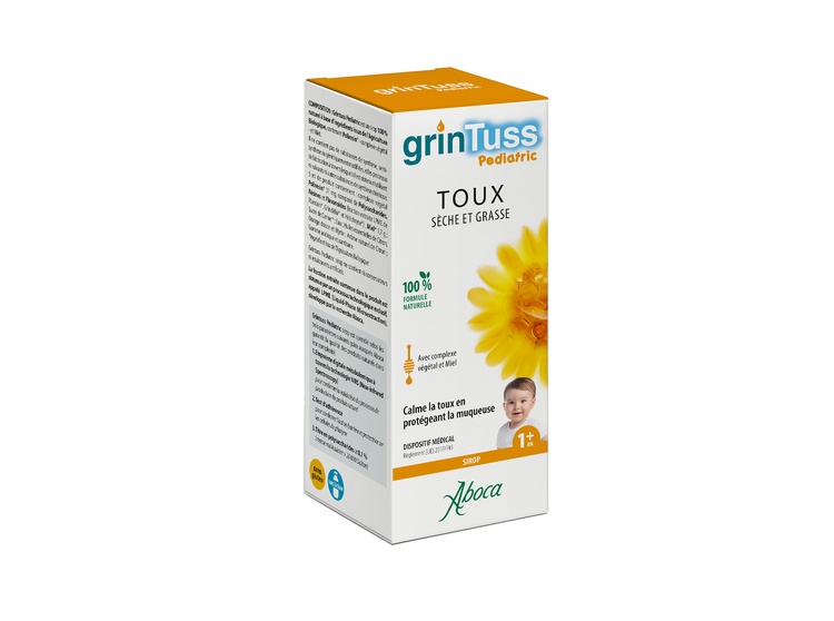 Aboca Grintuss Pediatric Sirop toux sèche et grasse dès 1 an - 128g