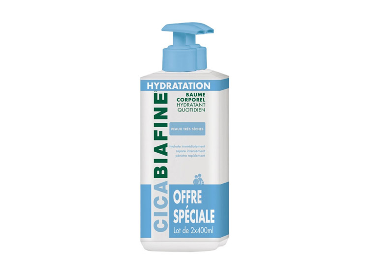 Cicabiafine Baume corporel hydratant quotidien - 2x400 ml