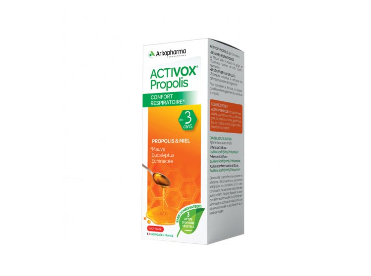 Arkopharma Activox Propolis Solution Buvable Miel Fraise - 140ml