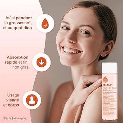 Texture au fini non gras Bi Oil Huile de Soin